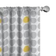 thumbnail image 1 of Ambesonne Abstract Window Curtains, Repeating Polka Dots, Each 28" W x 95" L, Earth Yellow Pale Grey, 1 of 4