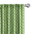 thumbnail image 1 of Ambesonne Abstract 4-Panel Curtains, Retro Circles Background, 56"x95", Lime Green Fern Green, 1 of 4
