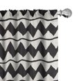 thumbnail image 1 of Ambesonne Abstract 4-Panel Curtains, Retro Grunge Lines Zigzags, 56"x63", Eggshell Chestnut Brown, 1 of 4