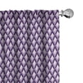 thumbnail image 1 of Ambesonne Abstract Window Curtains, Retro Rhombuses Pattern, Each 28" W x 95" L, Dark Purple Quartz Plum, 1 of 4