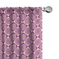 thumbnail image 1 of Ambesonne Abstract 4-Panel Curtains, Round Motifs in Rhombus, 56"x84", Pale Yellow Purple, 1 of 1