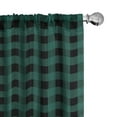 thumbnail image 1 of Ambesonne Abstract 4-Panel Curtains, Scottish Tartan Like View, 56"x95", Dark Teal Charcoal Grey, 1 of 1