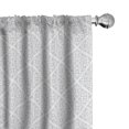 thumbnail image 1 of Ambesonne Abstract 4-Panel Curtains, Simplistic Motifs Graphic, 56"x63", White Pale Grey, 1 of 4