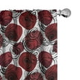 thumbnail image 1 of Ambesonne Abstract 4-Panel Curtains, Swirling Brush Streaks, 56"x95", Maroon Grey, 1 of 4