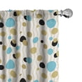 thumbnail image 1 of Ambesonne Abstract Window Curtains, Trippy Geometric Round, Each 28" W x 84" L, Aqua, 1 of 4