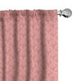 thumbnail image 1 of Ambesonne Abstract Window Curtains, Vintage Streaks Pattern, Each 28" W x 95" L, Coral and Blush, 1 of 4