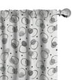 thumbnail image 1 of Ambesonne Abstract Window Curtains, Watercolor Paint Blots, Each 28" W x 95" L, Blue Grey Charcoal Grey, 1 of 4