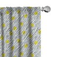 thumbnail image 1 of Ambesonne Abstract Window Curtains, Yellow Sketchy Polka Dots, Each 28" W x 95" L, Yellow Pearl Black, 1 of 3