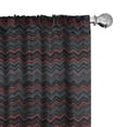 thumbnail image 1 of Ambesonne Abstract Window Curtains, Zigzag Chevron Theme Art, Each 28" W x 95" L, Charcoal Grey Pale Grey, 1 of 5
