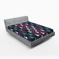 thumbnail image 1 of Ambesonne Abstract Animals Art Fitted Sheet, Fun Cats, Full Size, Multicolor, 1 of 3