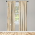 thumbnail image 1 of Ambesonne Abstract Art Curtains, Flowers Dotted Lines, Pair of 28"x63", Beige White, 1 of 2