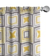 thumbnail image 1 of Ambesonne Abstract Art Curtains, Squares Star Shapes, Pair of 28"x84", Earth Yellow Taupe Grey, 1 of 4