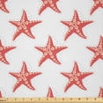 thumbnail image 1 of Ambesonne Abstract Art Fabric by the Yard Microfiber, Deep Sea Beach Related, 1 Yard, Dark Coral and Pale Peach, 1 of 2