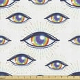 thumbnail image 1 of Ambesonne Abstract Art Fabric by the Yard Upholstery, Rainbow Woman Eyes, 5 Yards, Multicolor, 1 of 5