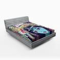 thumbnail image 1 of Ambesonne Abstract Art Fitted Sheet, Avatar Woman Cat, Full Size, Multicolor, 1 of 2