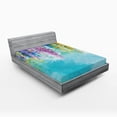 thumbnail image 1 of Ambesonne Abstract Art Fitted Sheet, Landscape Spring, Queen Size, Multicolor, 1 of 3
