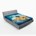 thumbnail image 1 of Ambesonne Abstract Art Fitted Sheet, Surreal Landscape, Full Size, Multicolor, 1 of 2
