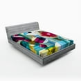 thumbnail image 1 of Ambesonne Abstract Art Fitted Sheet, Surreal Pattern, Full Size, Multicolor, 1 of 2