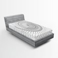 thumbnail image 1 of Ambesonne Abstract Art Fitted Sheet, Underwater Shell, Twin XL Size, Grey White, 1 of 3