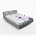 thumbnail image 1 of Ambesonne Abstract Art Fitted Sheet, Unique Modern, Full Size, Purple White, 1 of 2
