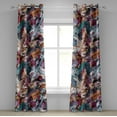 thumbnail image 1 of Ambesonne Abstract Art Grommet Curtain, Jumble Brush Artwork, 50"x84", Multicolor, 1 of 1
