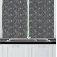 thumbnail image 1 of Ambesonne Abstract Art Kitchen Curtains, Geometric Shape Forms, 55"x45", Slate Blue Grey, 1 of 3