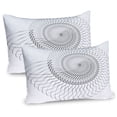 thumbnail image 1 of Ambesonne Abstract Art Pillow Sham 2 Pack, Underwater Shell, 30"x20", Grey White, 1 of 3