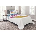 thumbnail image 1 of Ambesonne Abstract Art Quilted Bedspread Set 2 Pcs, Aquatic Dolphin, Twin Size, Multicolor, 1 of 3
