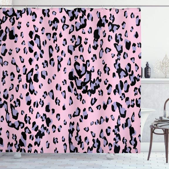 Ambesonne Abstract Art Shower Curtain, Chaotic Leopard Skin, 69"Wx70"L, Multicolor