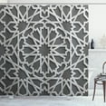 thumbnail image 1 of Ambesonne Abstract Art Shower Curtain, Moroccan Star Flowers, 69"Wx84"L, Grey, 1 of 5