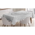thumbnail image 1 of Ambesonne Abstract Art Tablecloth Rectangular Table Cover, Underwater Shell, 60"x90", Grey White, 1 of 4