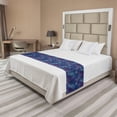 thumbnail image 1 of Ambesonne Abstract Bed Runner, An Ocean Inspired by Graphic Paisley with Swirled Hand Drawn Style of Nautical Print, Decorative Accent Bedding Scarf for Hotels Homes and Guestrooms, Queen, Purple Blue, 1 of 2