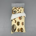 thumbnail image 1 of Ambesonne Abstract Bedding Set 3 Pcs, Funky Bubbles Round, Twin XL, Pale Brown Caramel, 1 of 3