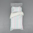 thumbnail image 1 of Ambesonne Abstract Bedding Set 3 Pcs, Geometric Art, Twin, Lilac Turquoise, 1 of 3