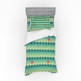 thumbnail image 1 of Ambesonne Abstract Bedding Set 3 Pcs, Half Circles Spirals, Twin XL, Multicolor, 1 of 2