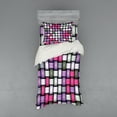 thumbnail image 1 of Ambesonne Abstract Bedding Set 3 Pcs, Knot Pattern Yarns, Twin XL, Grey Purple Pink, 1 of 2