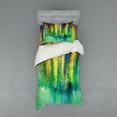 thumbnail image 1 of Ambesonne Abstract Bedding Set 3 Pcs, Spring Flowers, Twin, Green Yellow, 1 of 3