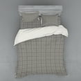 thumbnail image 1 of Ambesonne Abstract Bedding Set 4 Pcs, Art Forming Square Frames, Queen, Charcoal Grey Eggshell, 1 of 3