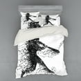 thumbnail image 1 of Ambesonne Abstract Bedding Set 4 Pcs, Baseball Player, Queen, Charcoal Grey White, 1 of 3
