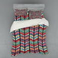thumbnail image 1 of Ambesonne Abstract Bedding Set 4 Pcs, Colorful Rainbow Leaf, Queen, Multicolor, 1 of 2