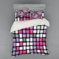 thumbnail image 1 of Ambesonne Abstract Bedding Set 4 Pcs, Knot Pattern Yarns, Queen, Grey Purple Pink, 1 of 2