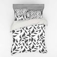 thumbnail image 1 of Ambesonne Abstract Bedding Set 4 Pcs, Leaves on Vines Nature, Queen, Grey and White, 1 of 3