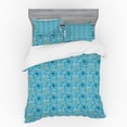thumbnail image 1 of Ambesonne Abstract Bedding Set 4 Pcs, Modern Geometric Mosaic, Queen, Sky Blue Multicolor, 1 of 2