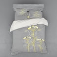 thumbnail image 1 of Ambesonne Abstract Bedding Set 4 Pcs, Nature Beauty Flower Twigs, Queen, Grey Yellow, 1 of 3