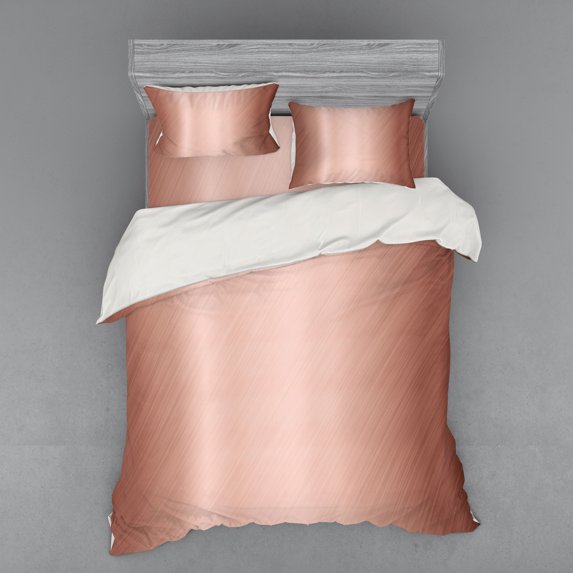 Ambesonne Abstract Bedding Set 4 Pcs, Ombre Surface Image, Queen, Dried Rose Blush