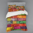 thumbnail image 1 of Ambesonne Abstract Bedding Set 4 Pcs, Rainbow Timber Art, Queen, Multicolor, 1 of 2