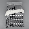 thumbnail image 1 of Ambesonne Abstract Bedding Set 4 Pcs, Triangle Shapes Geometric, Queen, Black White, 1 of 2