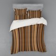 thumbnail image 1 of Ambesonne Abstract Bedding Set 4 Pcs, Vertical Color Lines, Queen, Pale Caramel Chocolate, 1 of 3