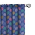 thumbnail image 1 of Ambesonne Abstract Blue Window Curtains, Whimsical Circles, Each 28" W x 63" L, Dark Violet Pale Fuchsia, 1 of 4