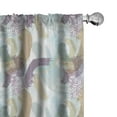 thumbnail image 1 of Ambesonne Abstract Boho Window Curtains, Colorful Strokes Art, Each 28" W x 95" L, Purple Grey Pale Lilac, 1 of 4